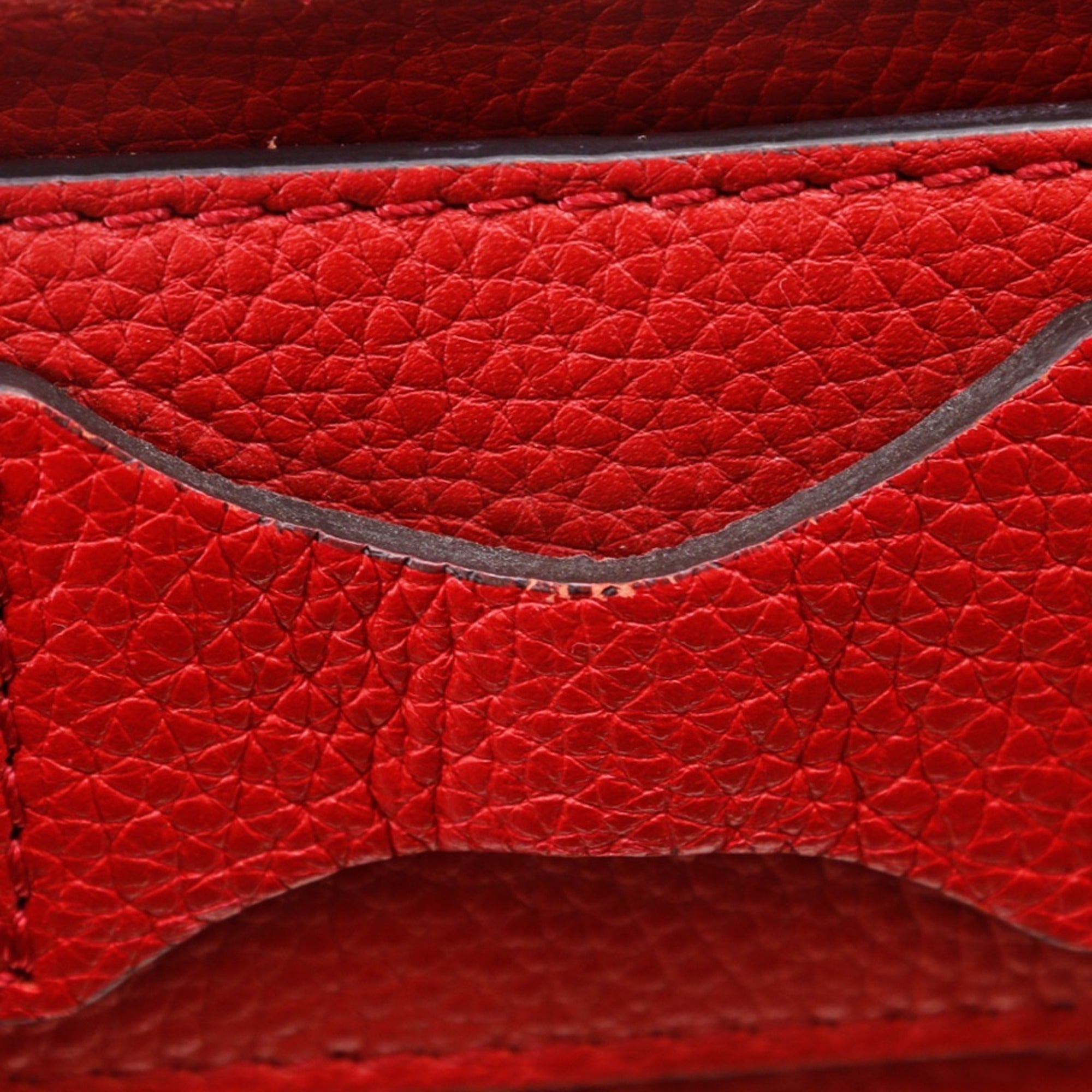 Celine Red Color Leather Handbag