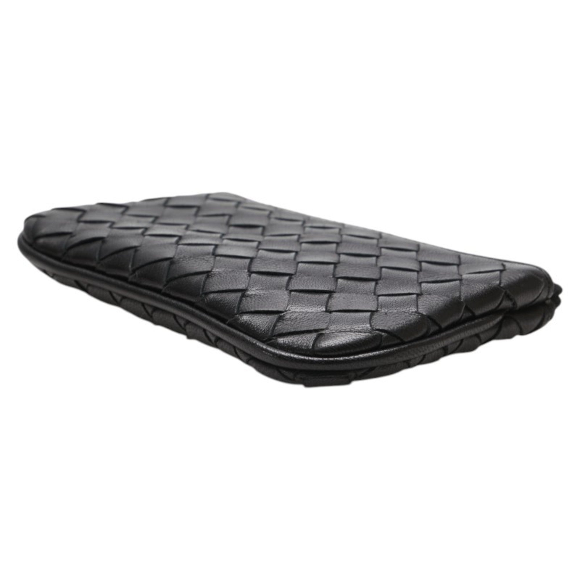 Bottega Veneta Black Leather Coin Purse/Coin Case