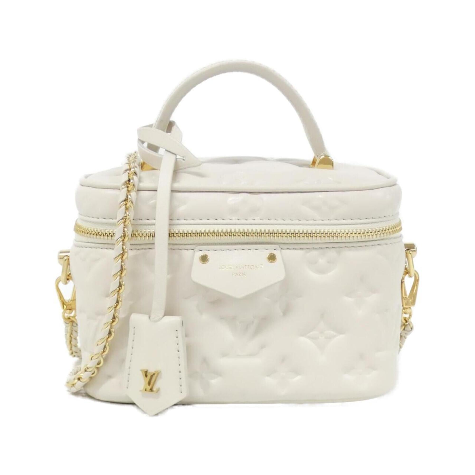 Louis Vuitton Ivory Leather Shoulder Bag Vanity Bag