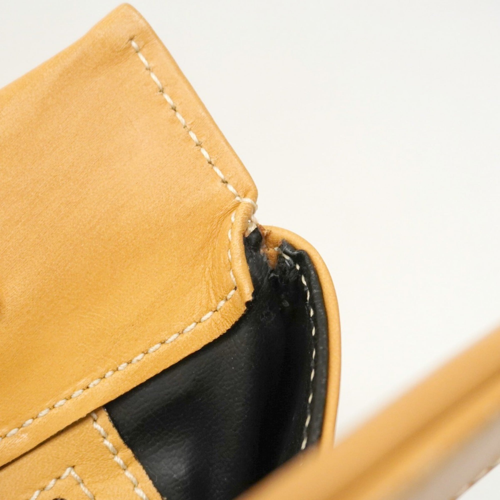 Fendi Beige Black Pvc Clutch Bag