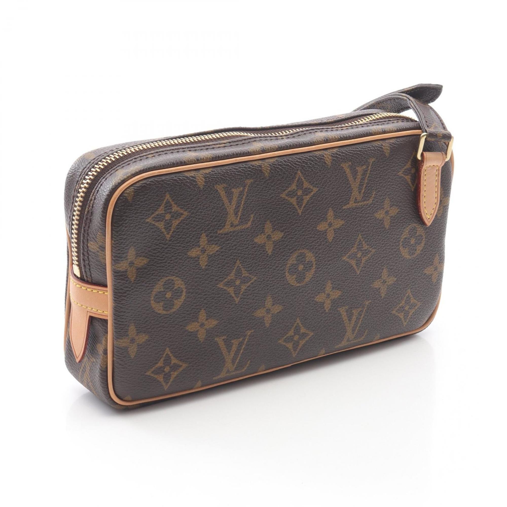 Louis Vuitton Brown Coated Canvas Pvc Monogram Leather Shoulder Bag