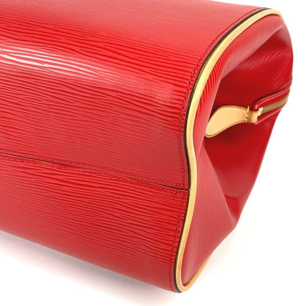 Louis Vuitton Red Color Epi Leather Boston Bag Handbag Shoulder Bag
