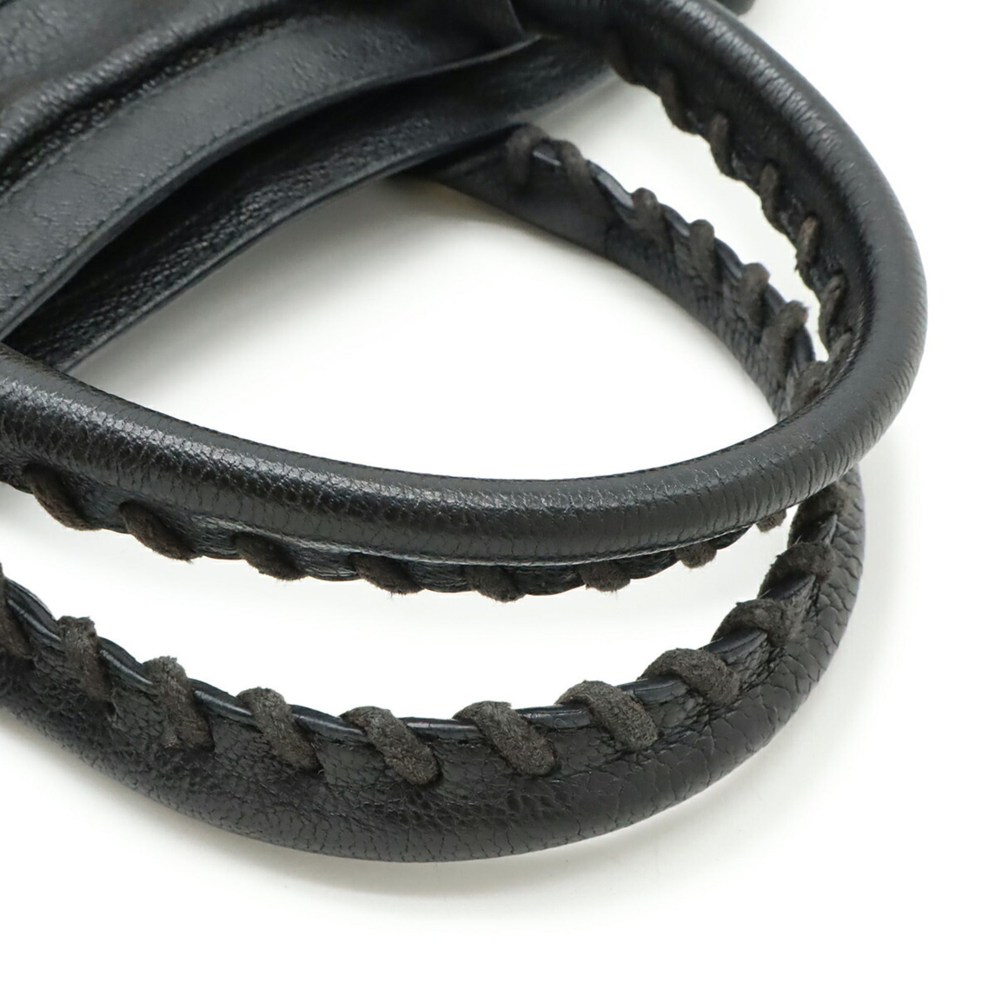 Balenciaga Black Leather Handbag Shoulder