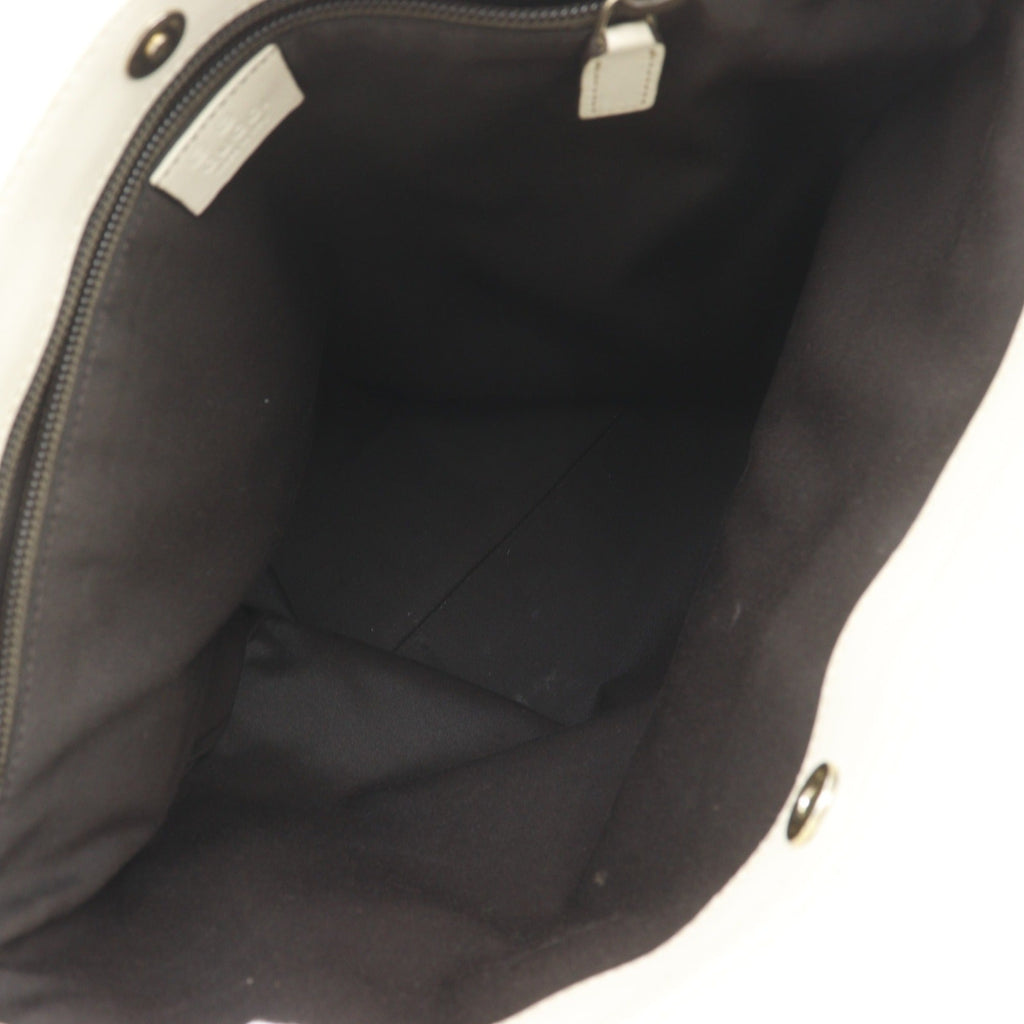 Gucci Off-White Leather Handbag Tote Bag (Pre-Owned)