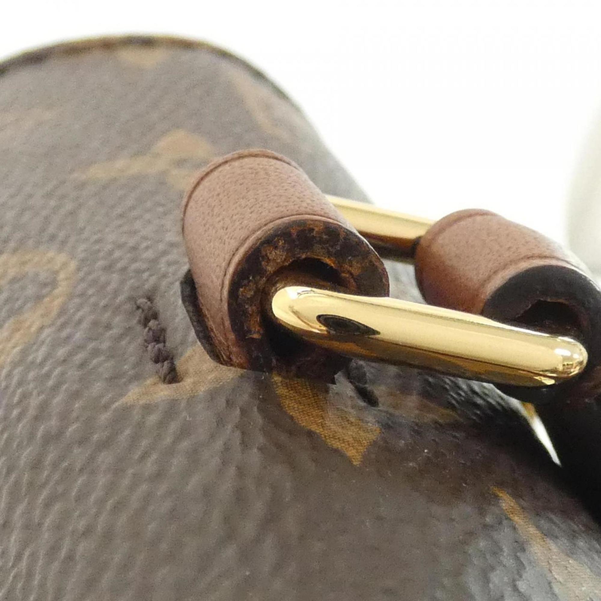 Louis Vuitton Marron Coated Canvas Leather Handbag