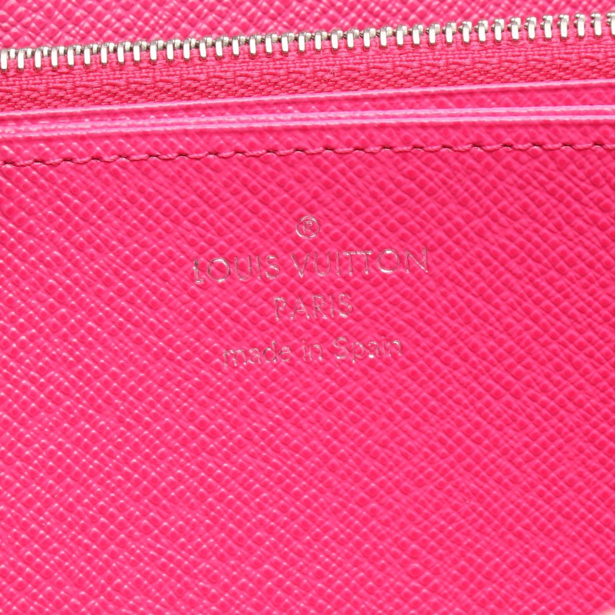Louis Vuitton Black Hot Pink Noir Pink Leather Long Wallet