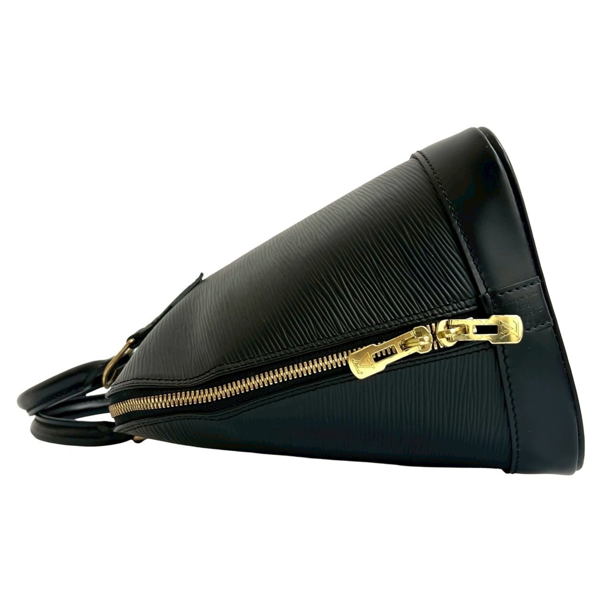Louis Vuitton Black Epi Leather Handbag Tote Bag
