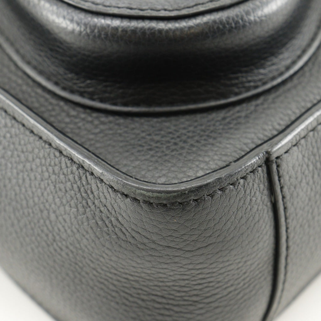 Christian Dior Black Leather Handbag Shoulder Bag Tote Bag (Pre-Owned)