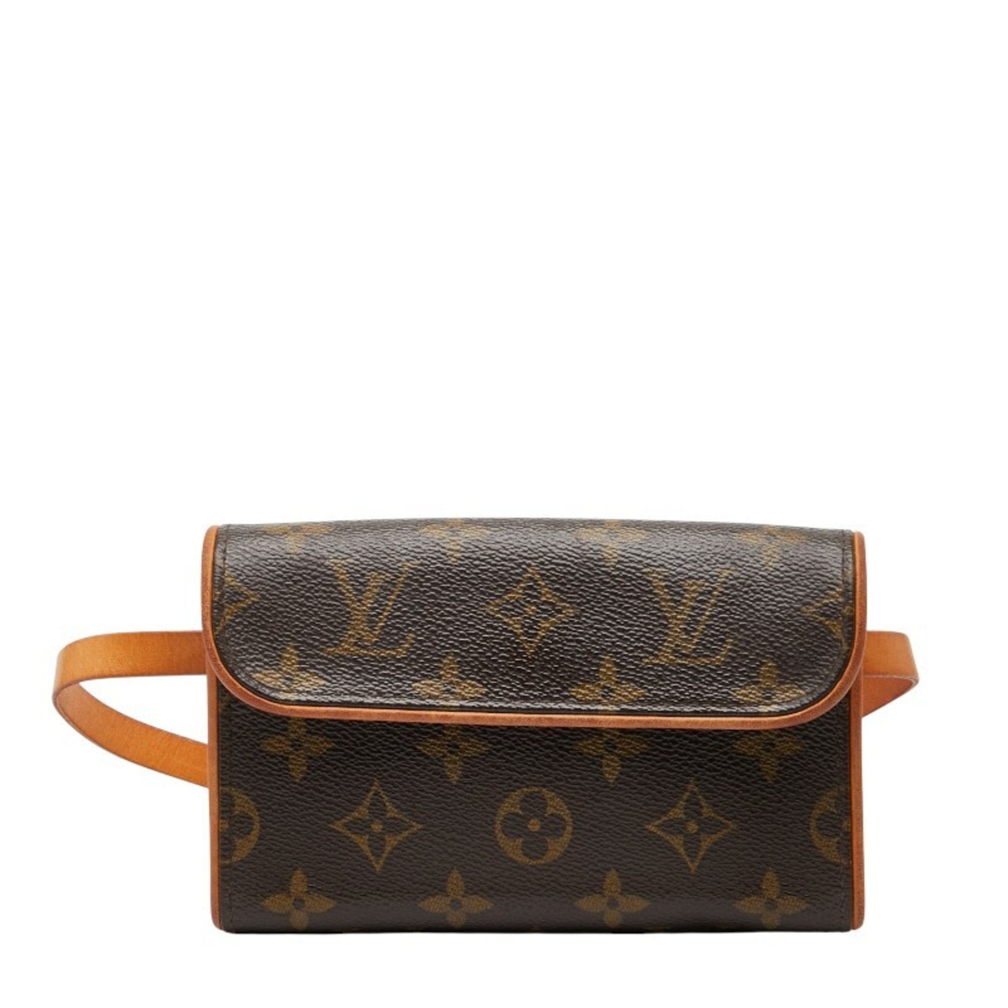 Louis Vuitton Brown Pvc Leather Pochette Sling Bag
