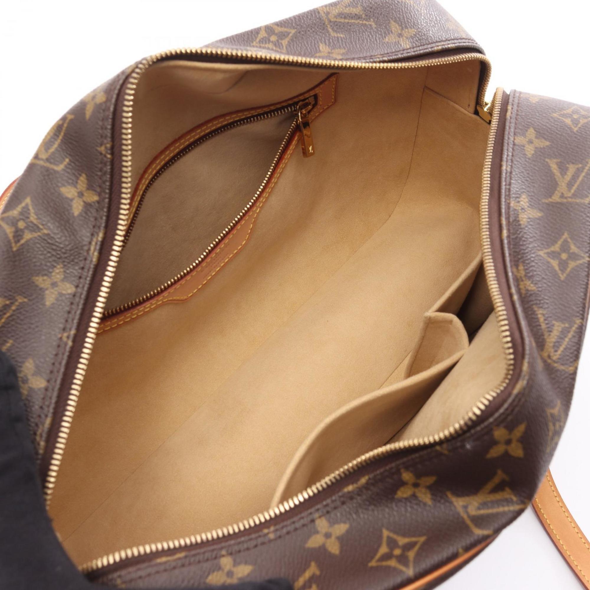 Louis Vuitton Brown Coated Canvas Leather Handbag Shoulder Bag