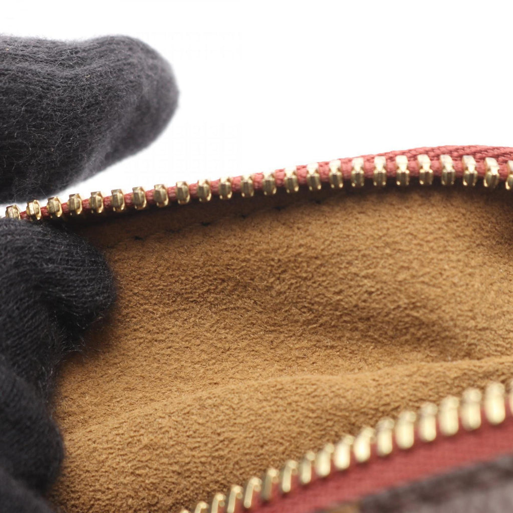 Louis Vuitton Brown Coated Canvas Leather Shoulder Bag