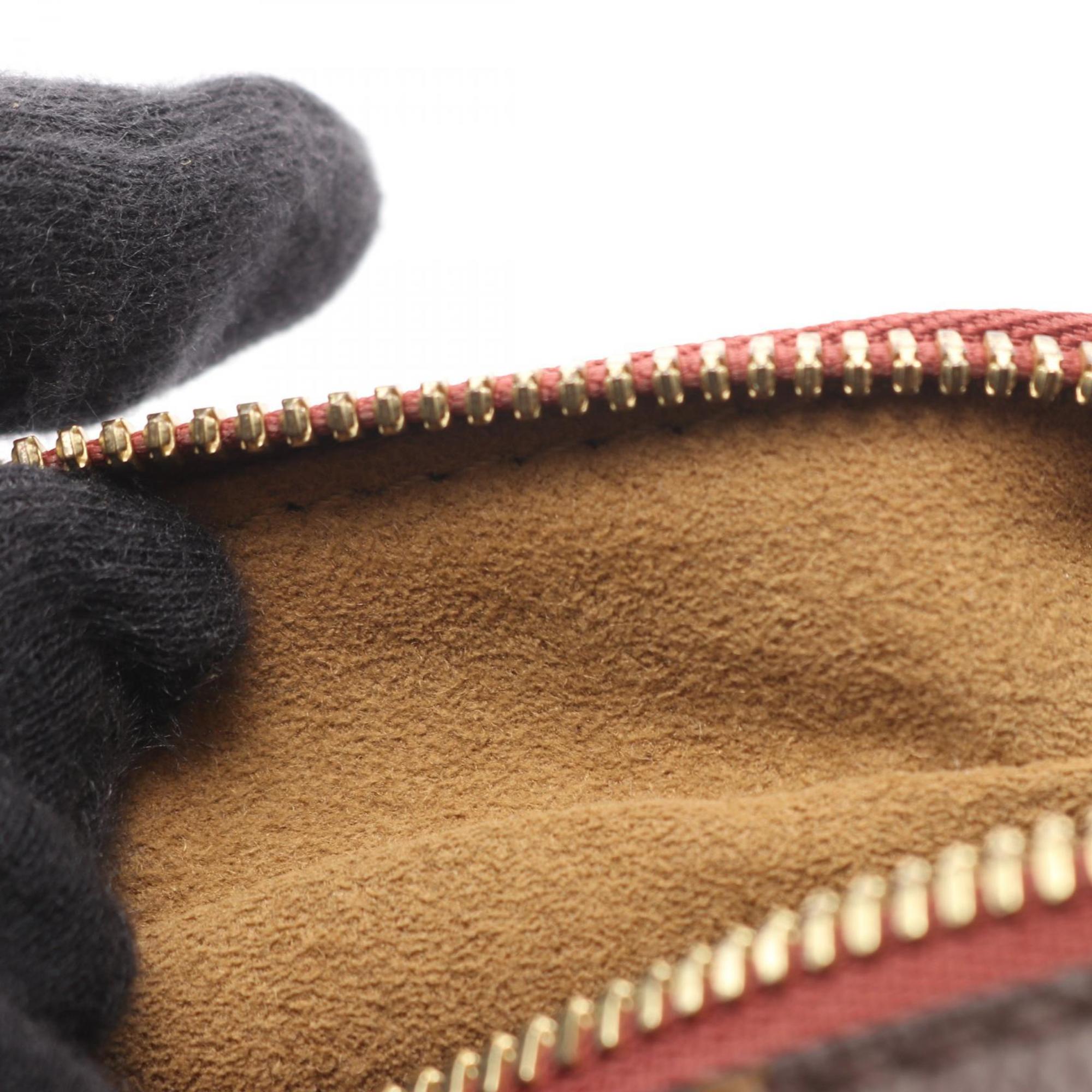 Louis Vuitton Brown Coated Canvas Leather Shoulder Bag