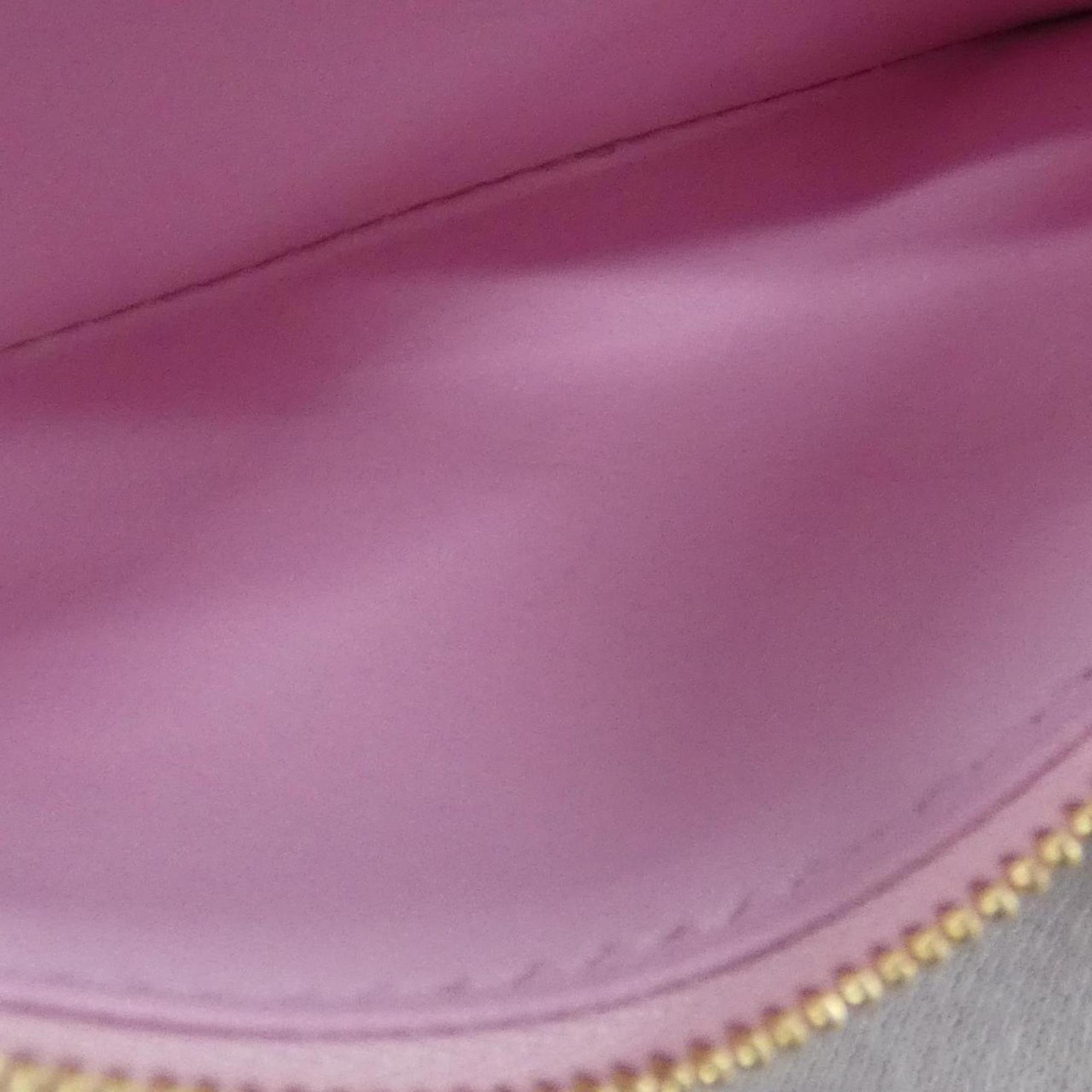 Louis Vuitton Blossom Marron Monogram Cherry Pink Coated Canvas Wallet (Tri-Fold)