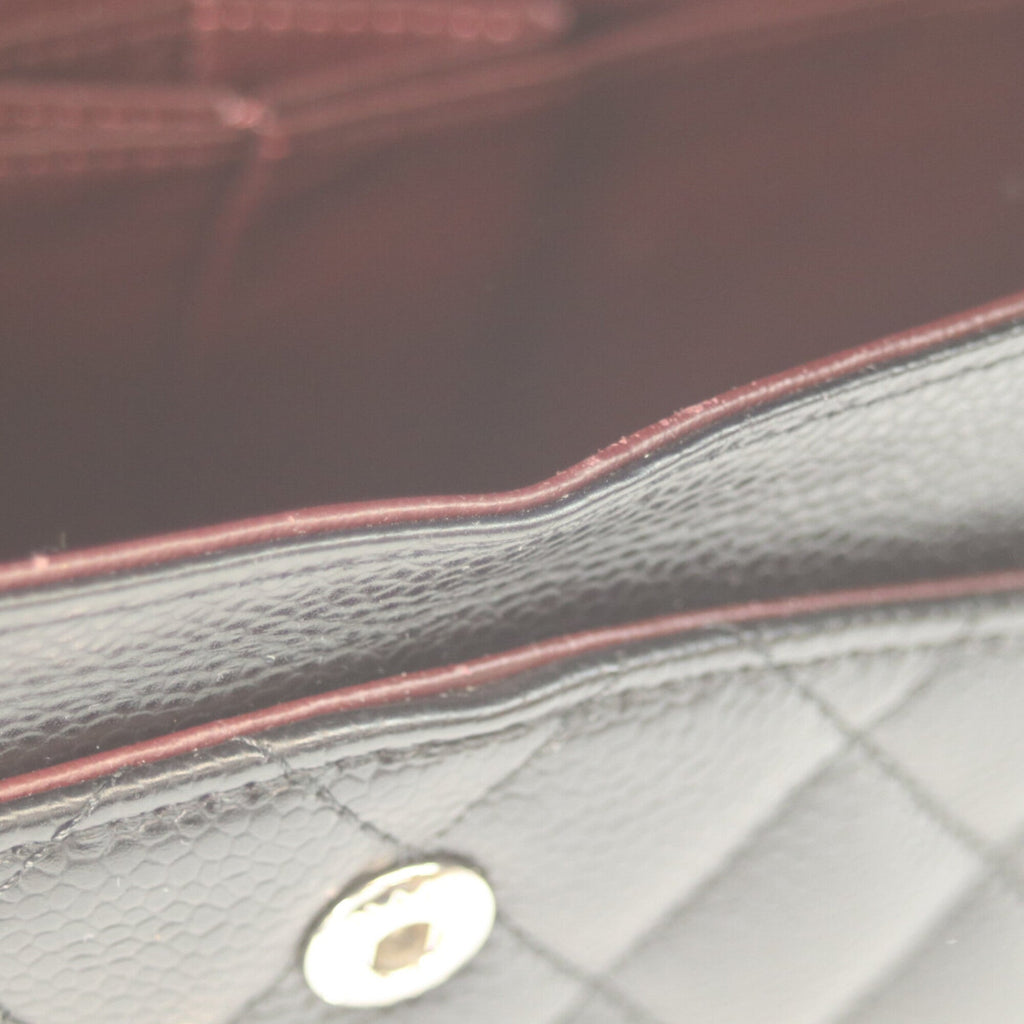 Chanel Matelasse Black Grained Calfskin Shoulder Bag