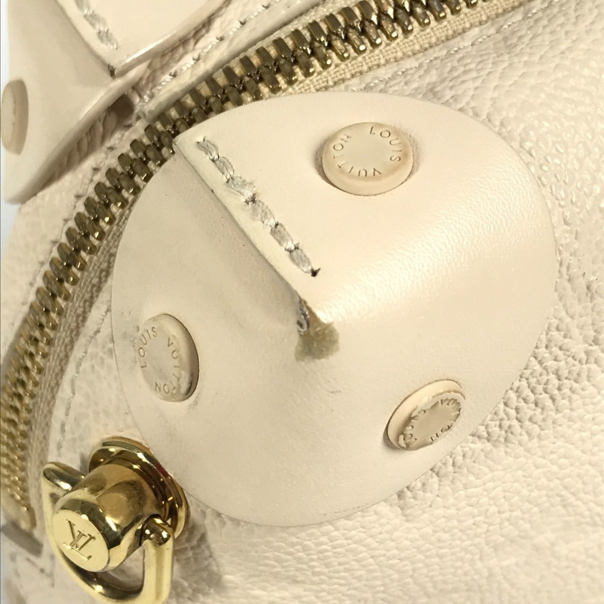 Louis Vuitton White Monogram Empreinte Handbag