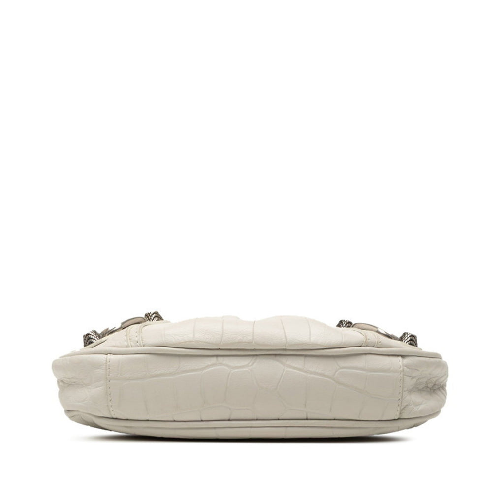 Balenciaga White Leather Handbag Shoulder
