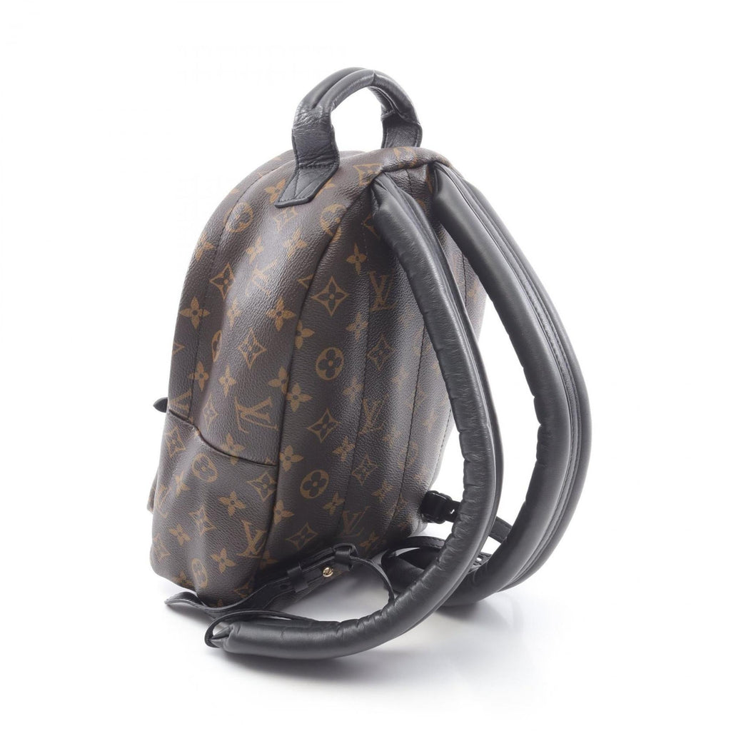 Louis Vuitton Black Brown Coated Canvas Leather Backpack