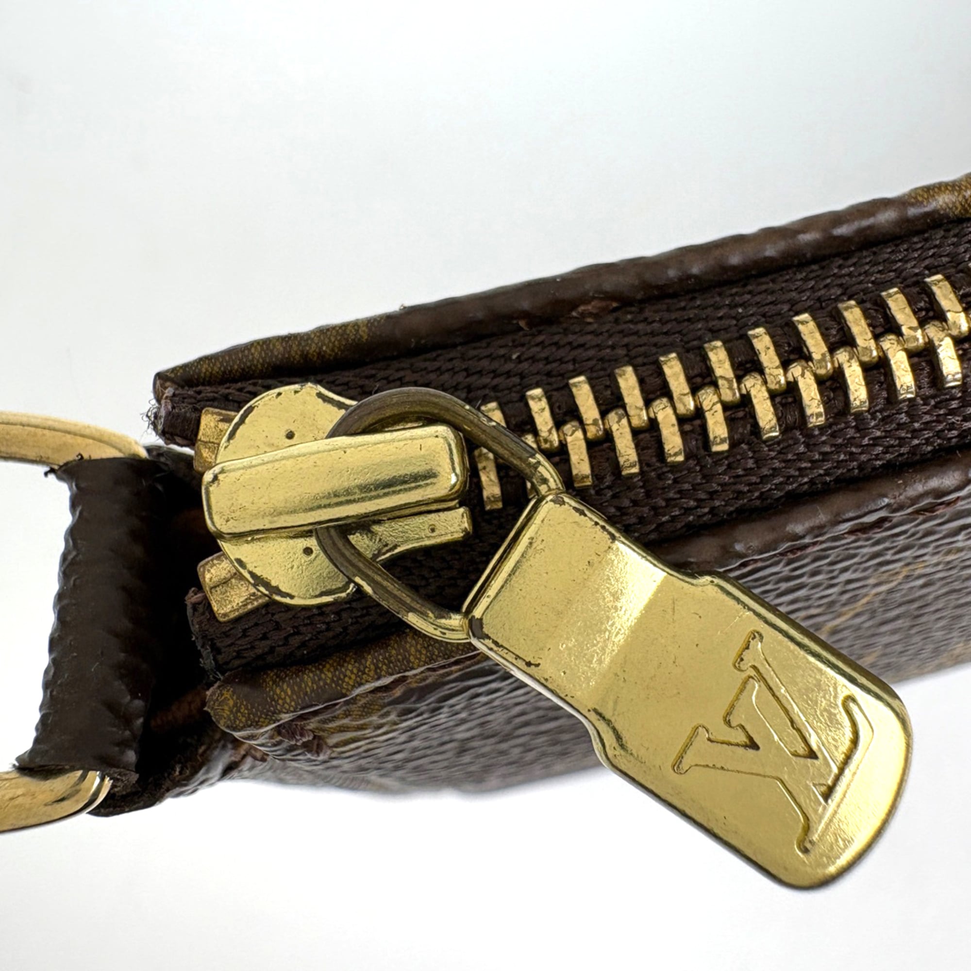 Louis Vuitton Brown Monogram Pochette Pouch