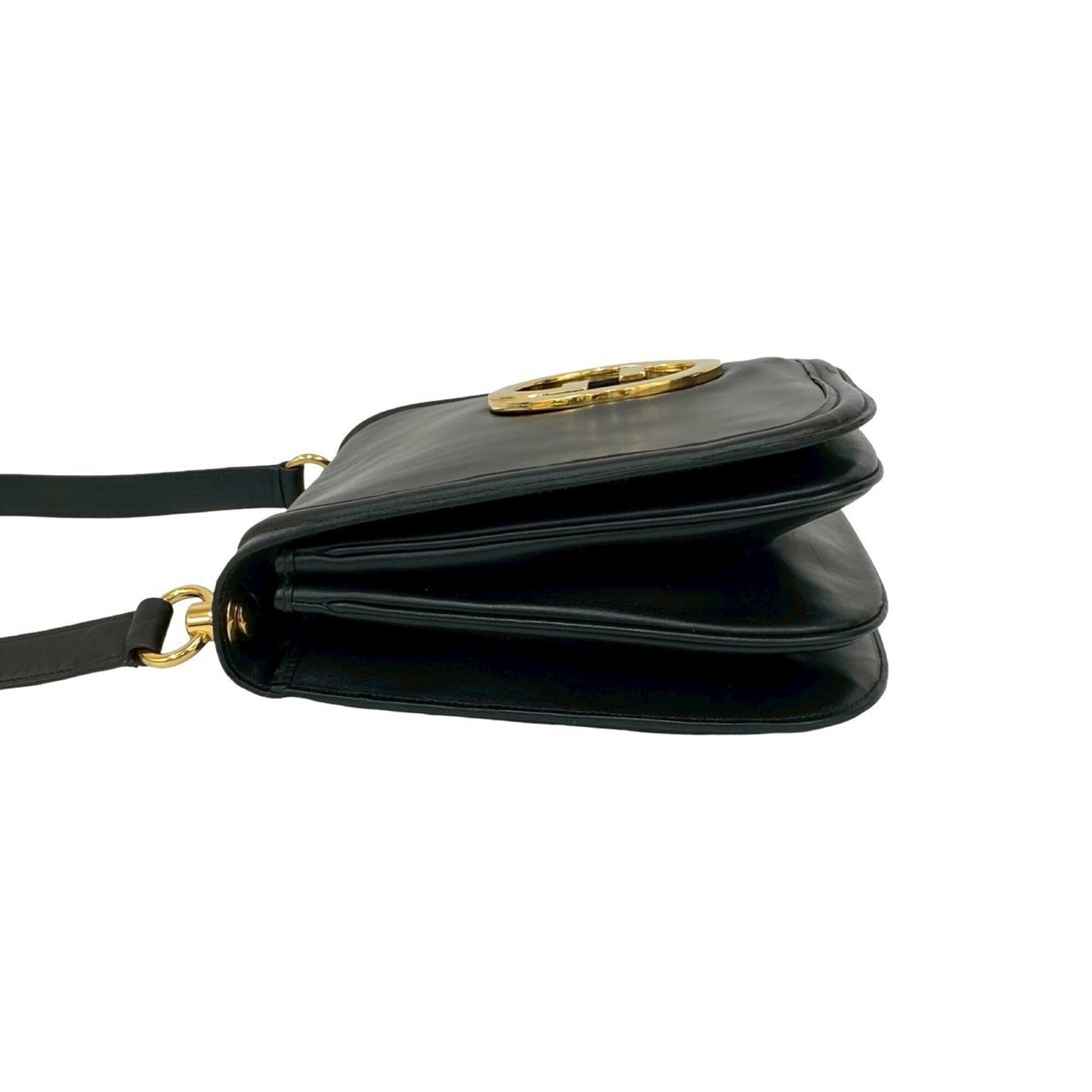Gucci Black Leather Pochette Shoulder Bag (Pre-Owned)