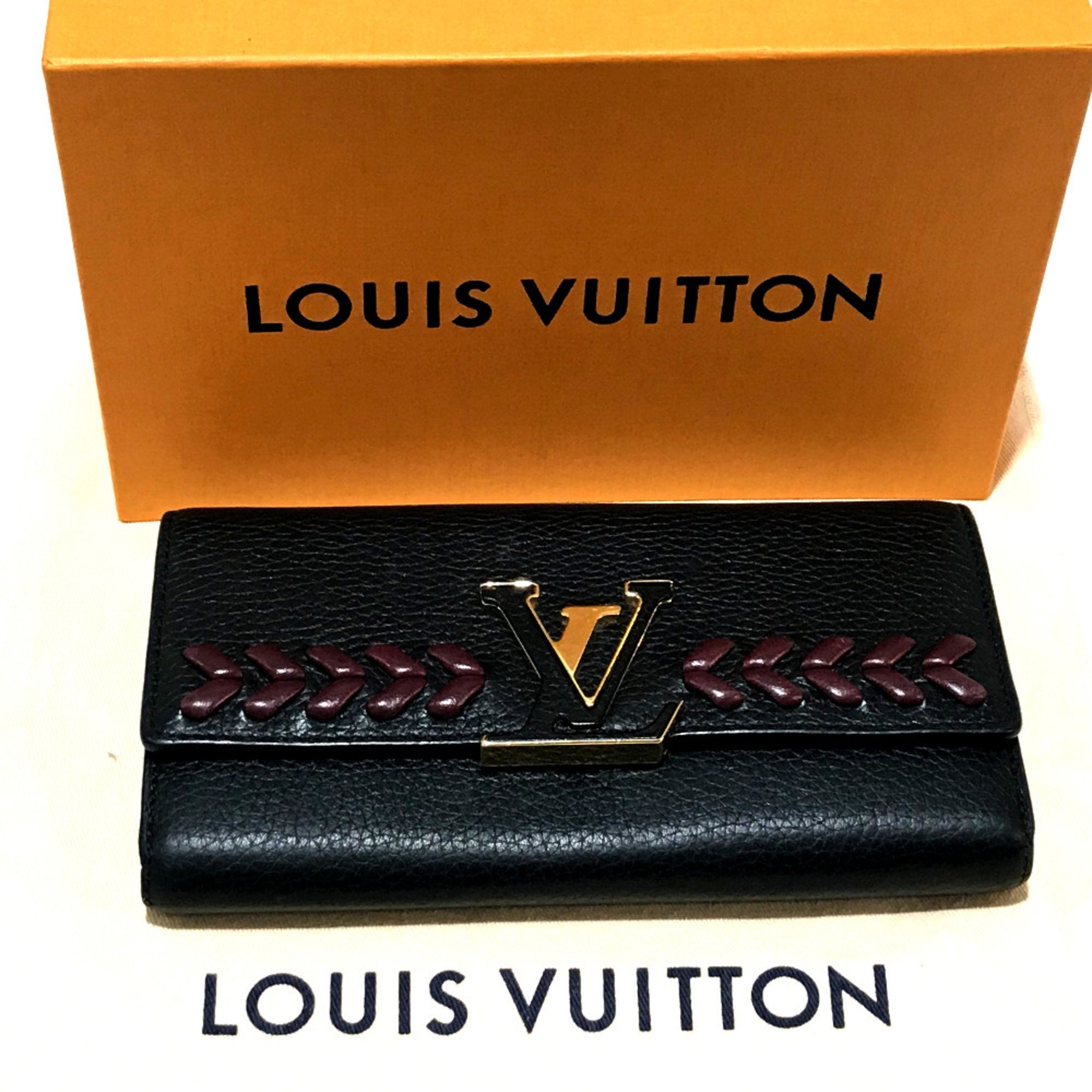 Louis Vuitton Black Leather Wallet