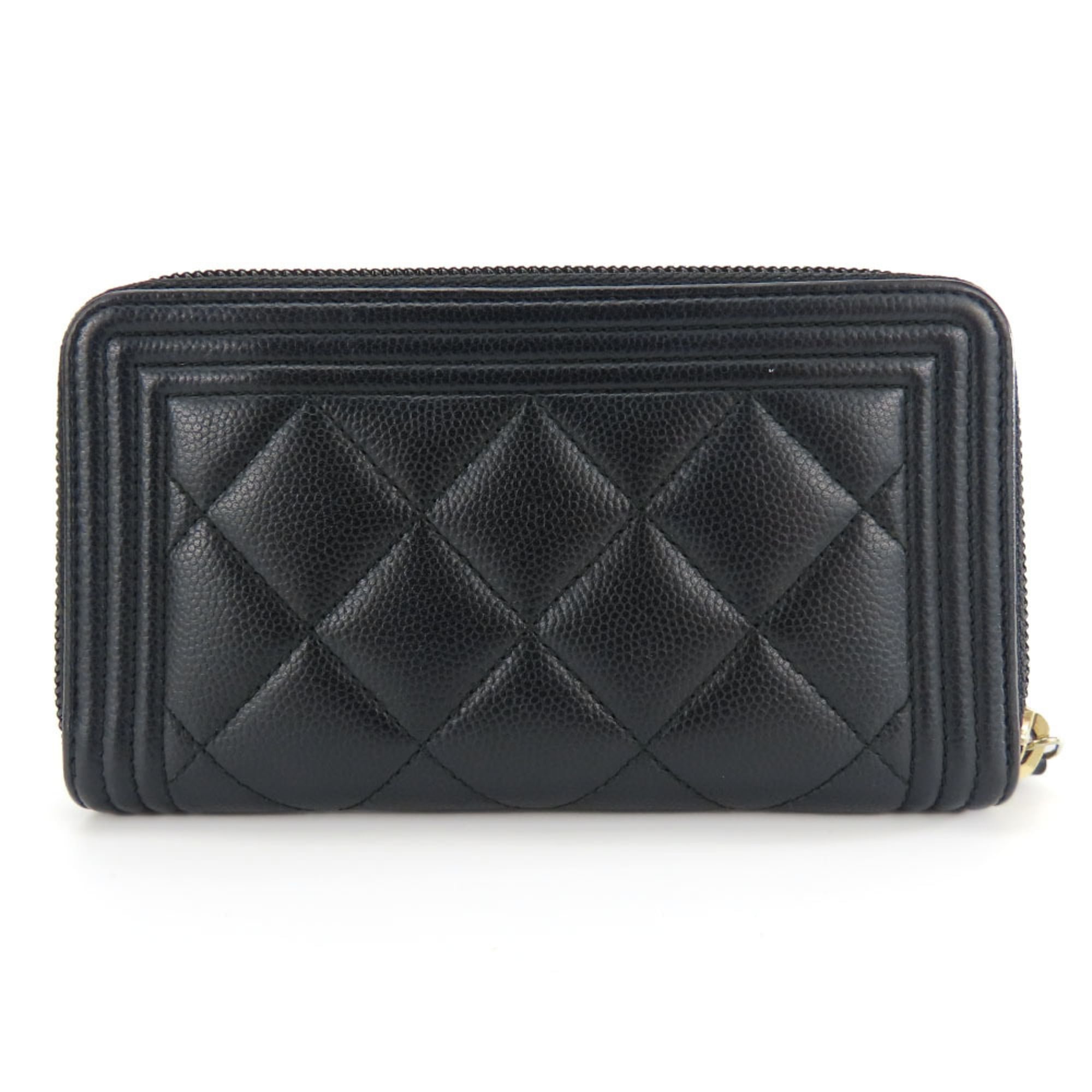 Chanel Black Grained Calfskin Coin Purse/Coin Case