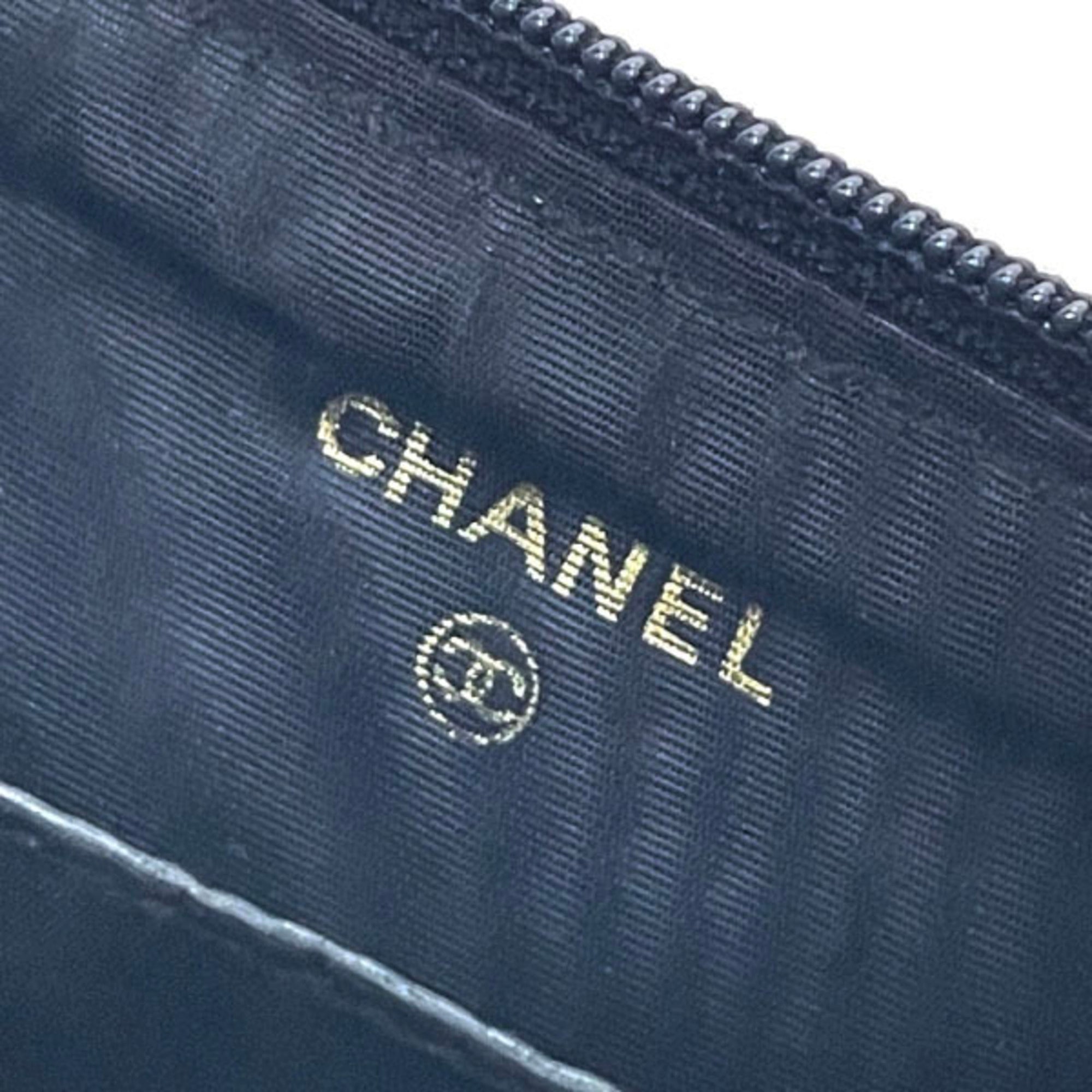 Chanel Black Grained Calfskin Coin Purse/Coin Case
