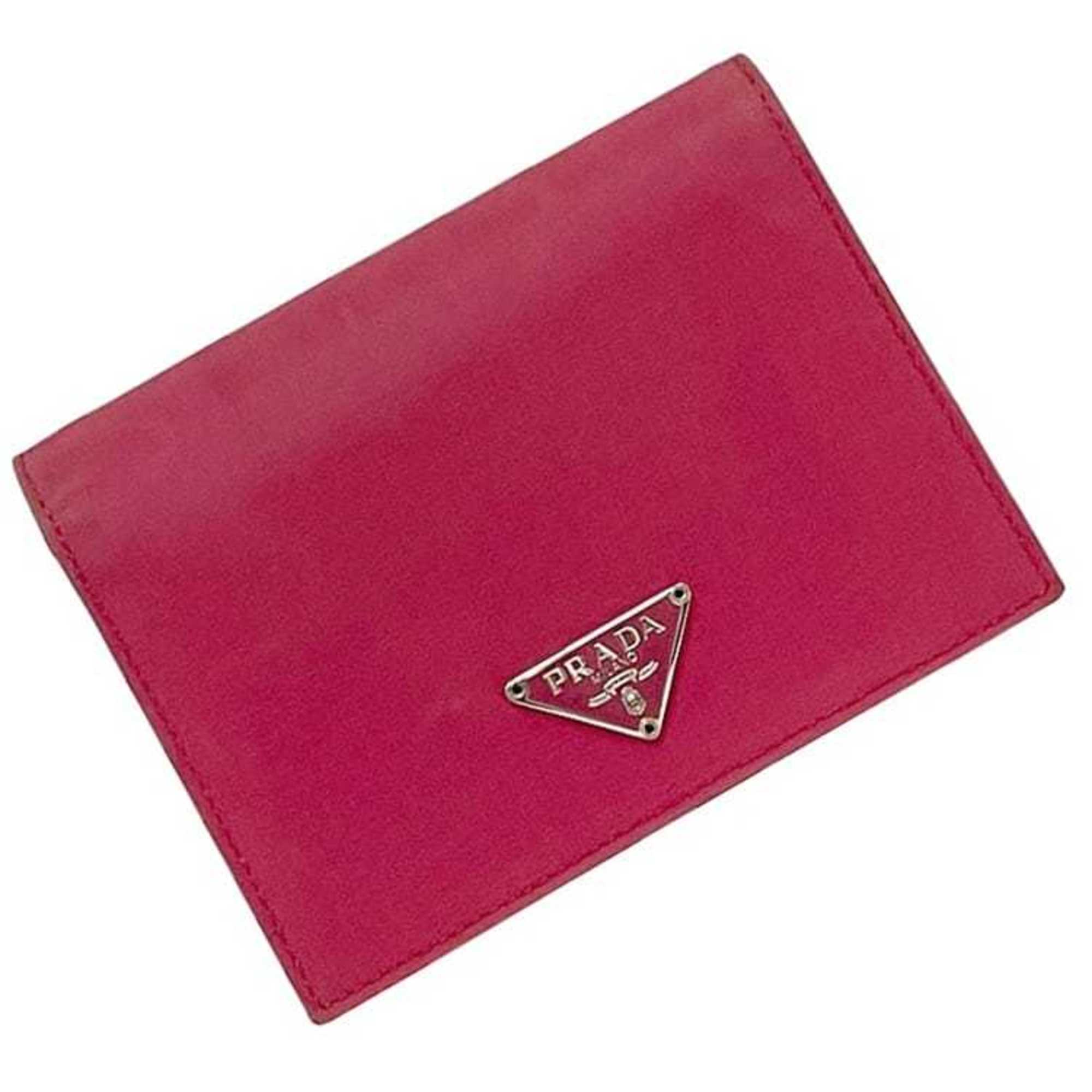Prada Pink Nylon Saffiano Wallet (Bi-Fold)