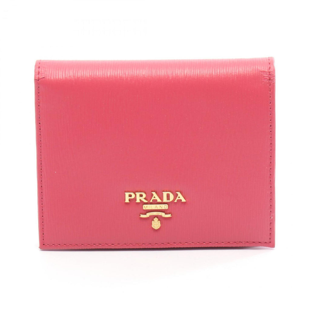 Prada Pink Leather Wallet (Bi-Fold)