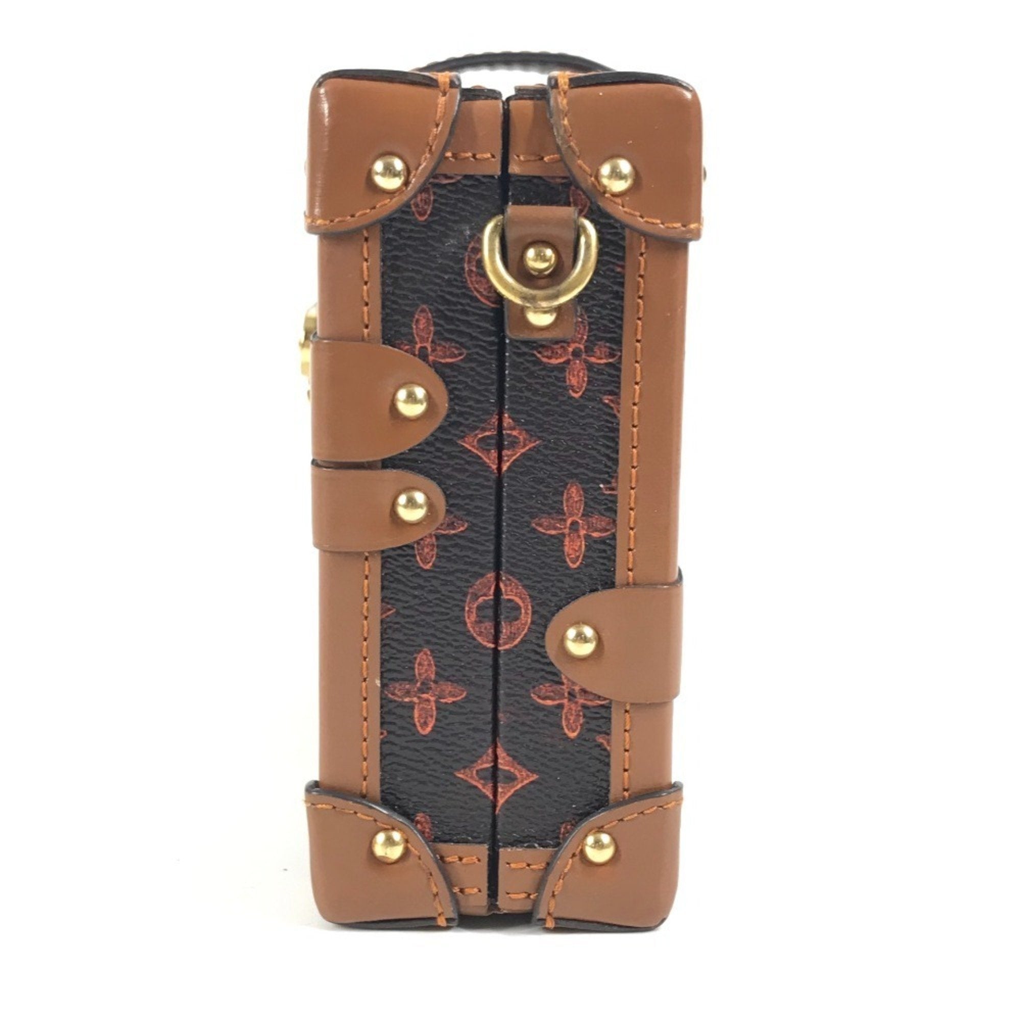 Louis Vuitton Brown Red Color Monogram Canvas Clutch Bag Shoulder Bag