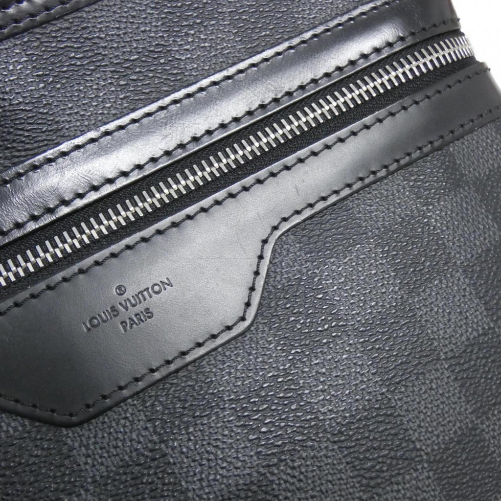 Louis Vuitton Dark Gray Graphite Coated Canvas Shoulder Bag