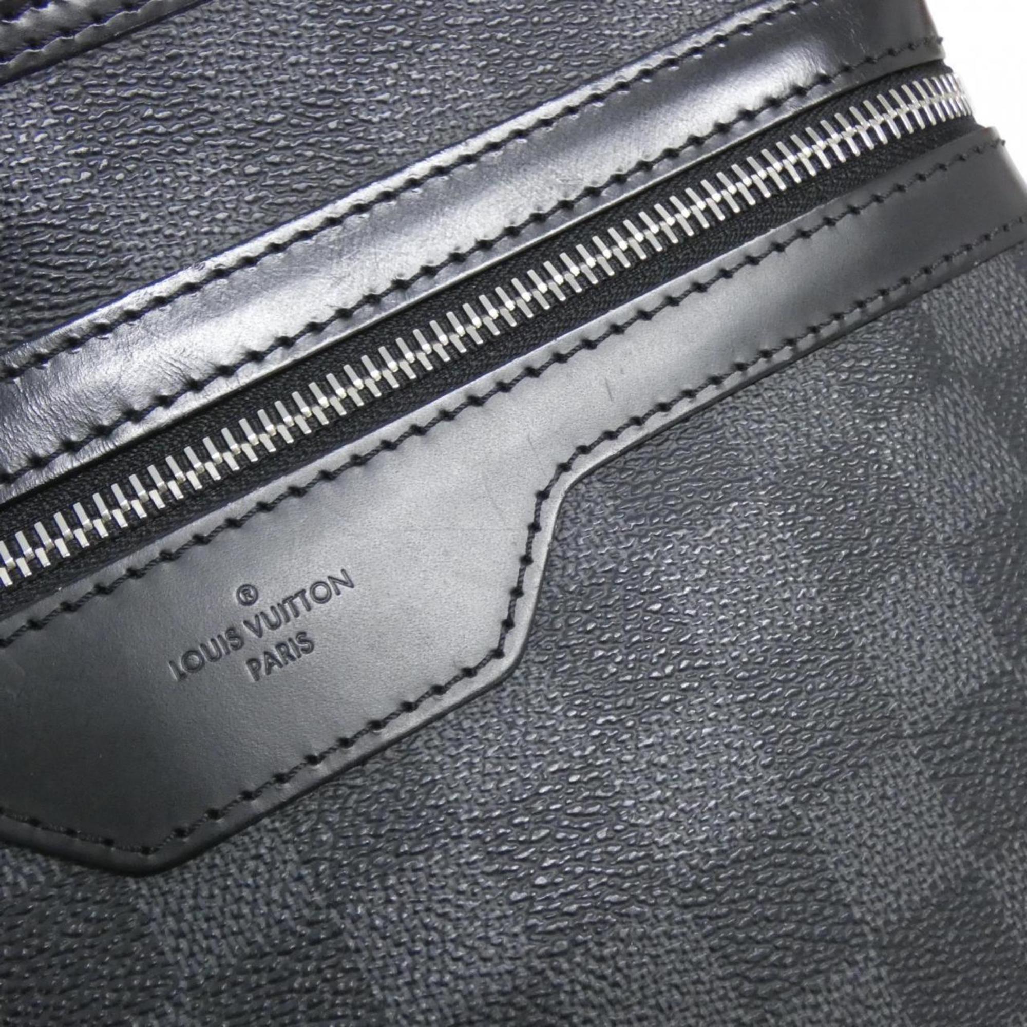 Louis Vuitton Dark Gray Graphite Coated Canvas Shoulder Bag