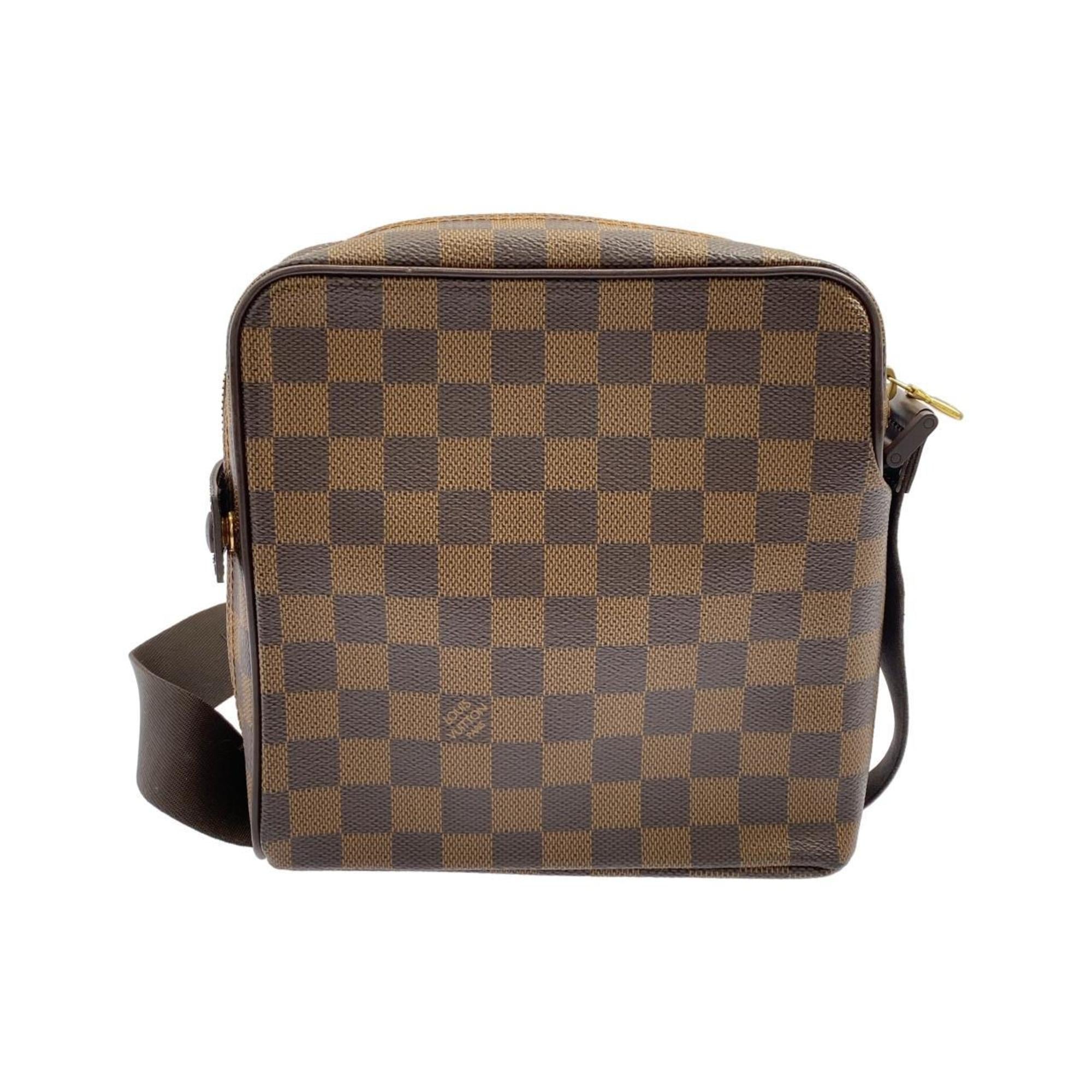 Louis Vuitton Brown Coated Canvas Shoulder Bag