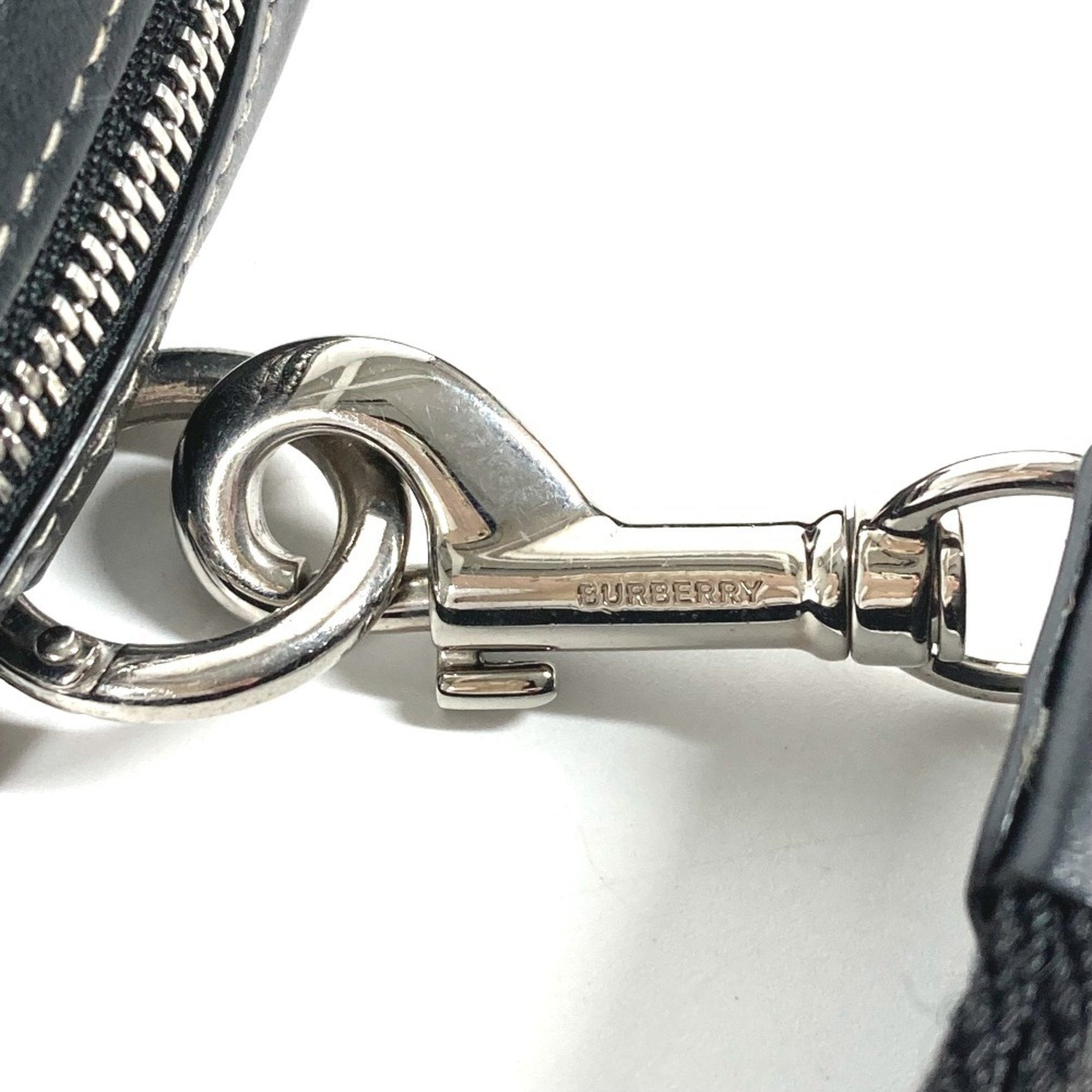 Burberry Black White Pvc Leather Coin Purse/Coin Case