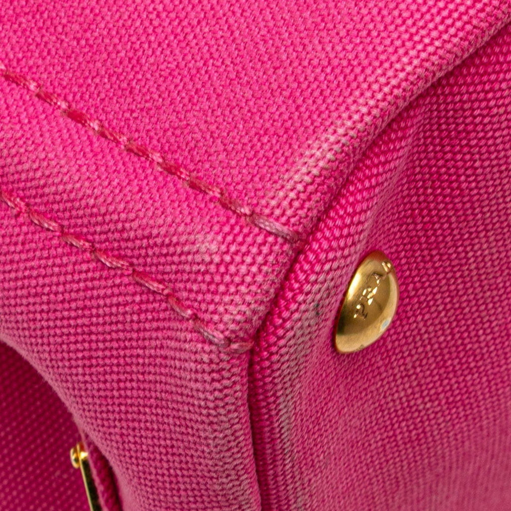 Prada Canapa Pink Canvas Handbag Shoulder Bag