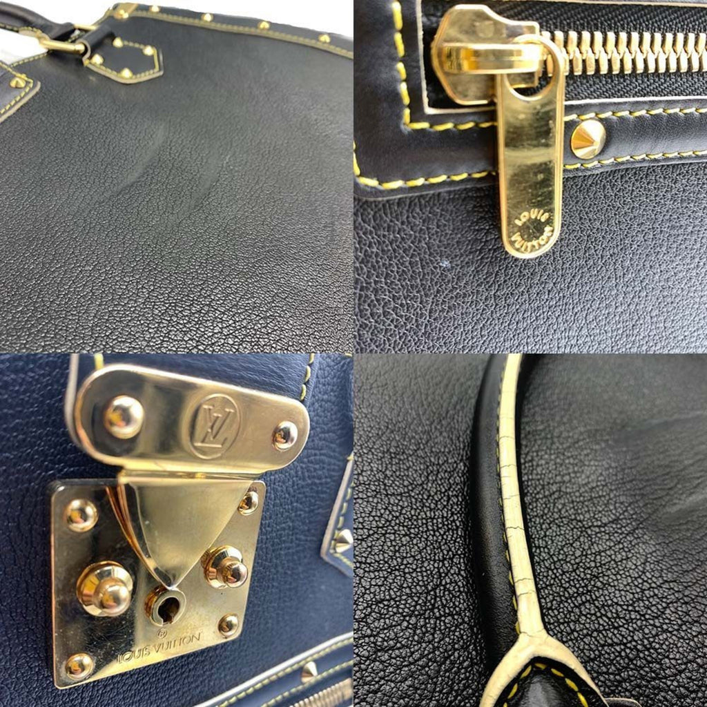 Louis Vuitton Black Suhali Leather Handbag Tote Bag