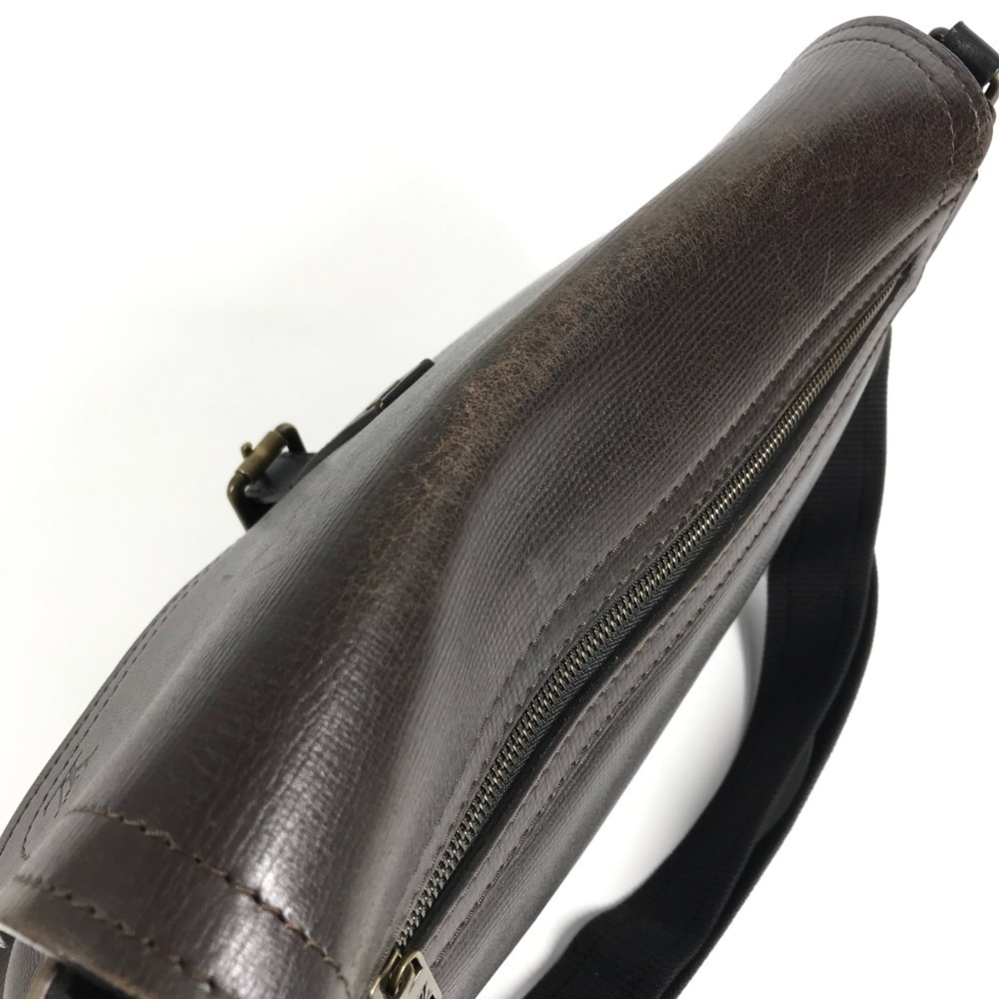 Louis Vuitton Brown Coffee Utah Leather Messenger Bag Shoulder Bag
