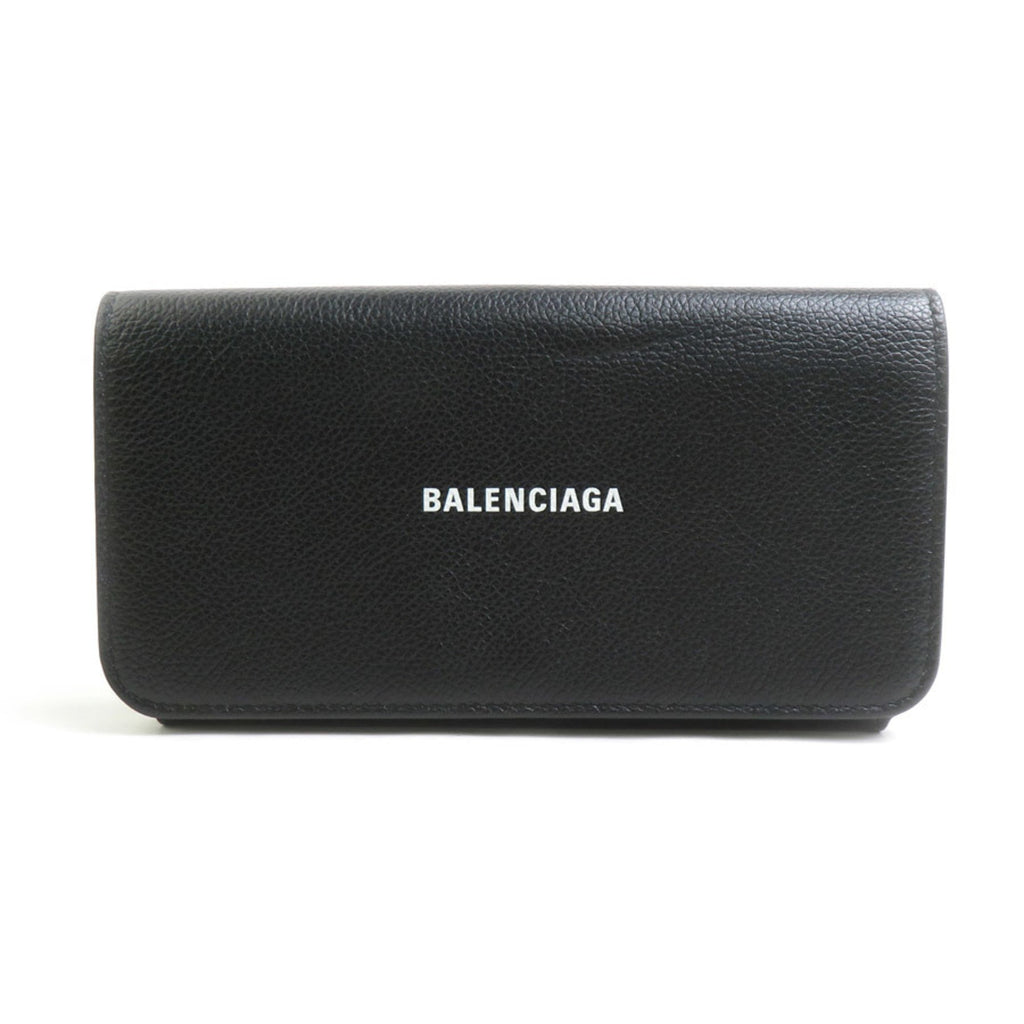 Balenciaga Black Leather Long Wallet (Bi-Fold)