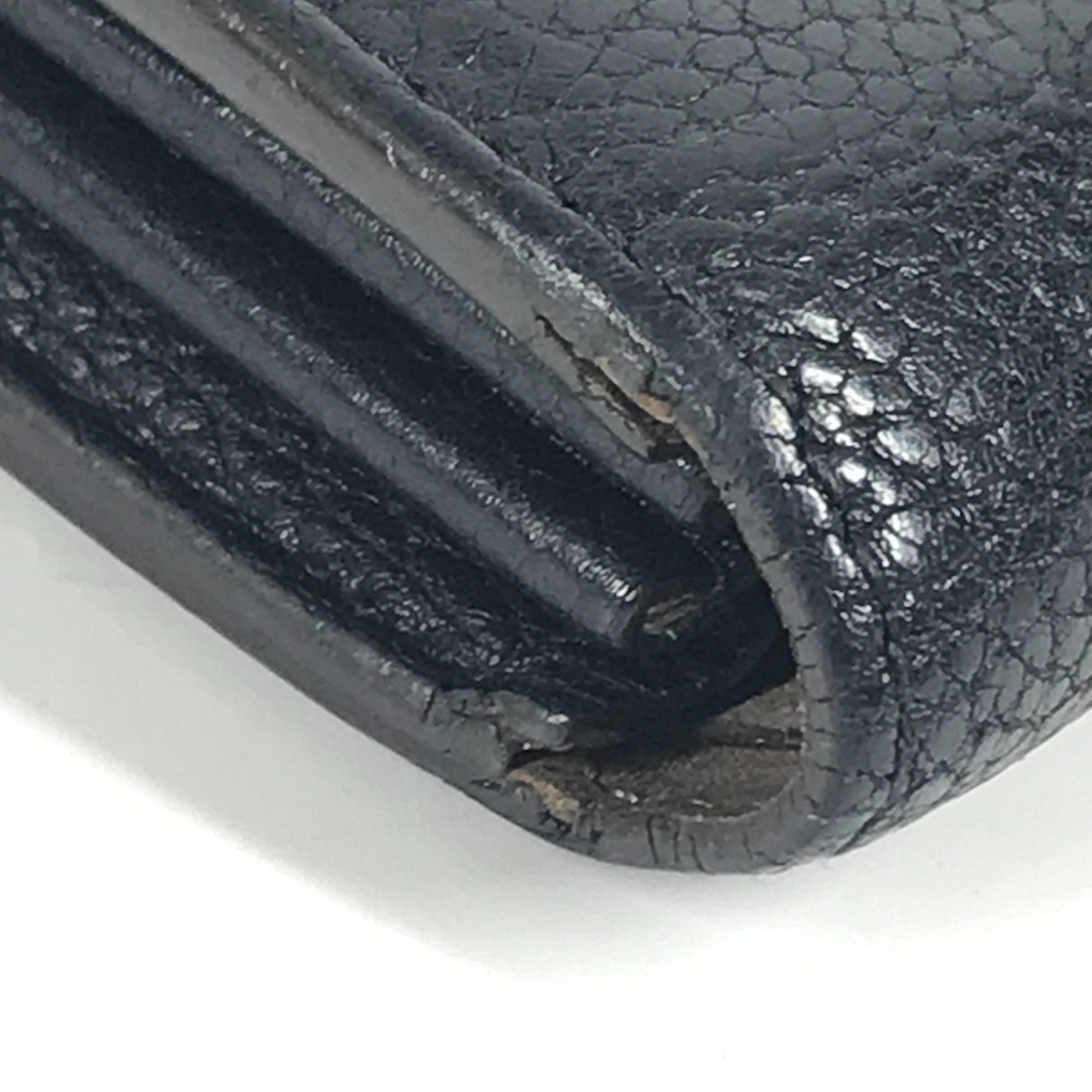 Louis Vuitton Black Leather Long Wallet