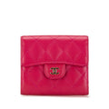 Chanel Pink Grained Calfskin Wallet (Bi-Fold)