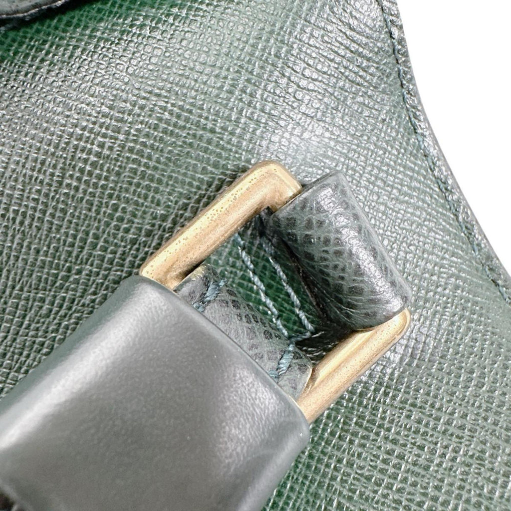 Louis Vuitton Episea Green Taiga Leather Clutch Bag