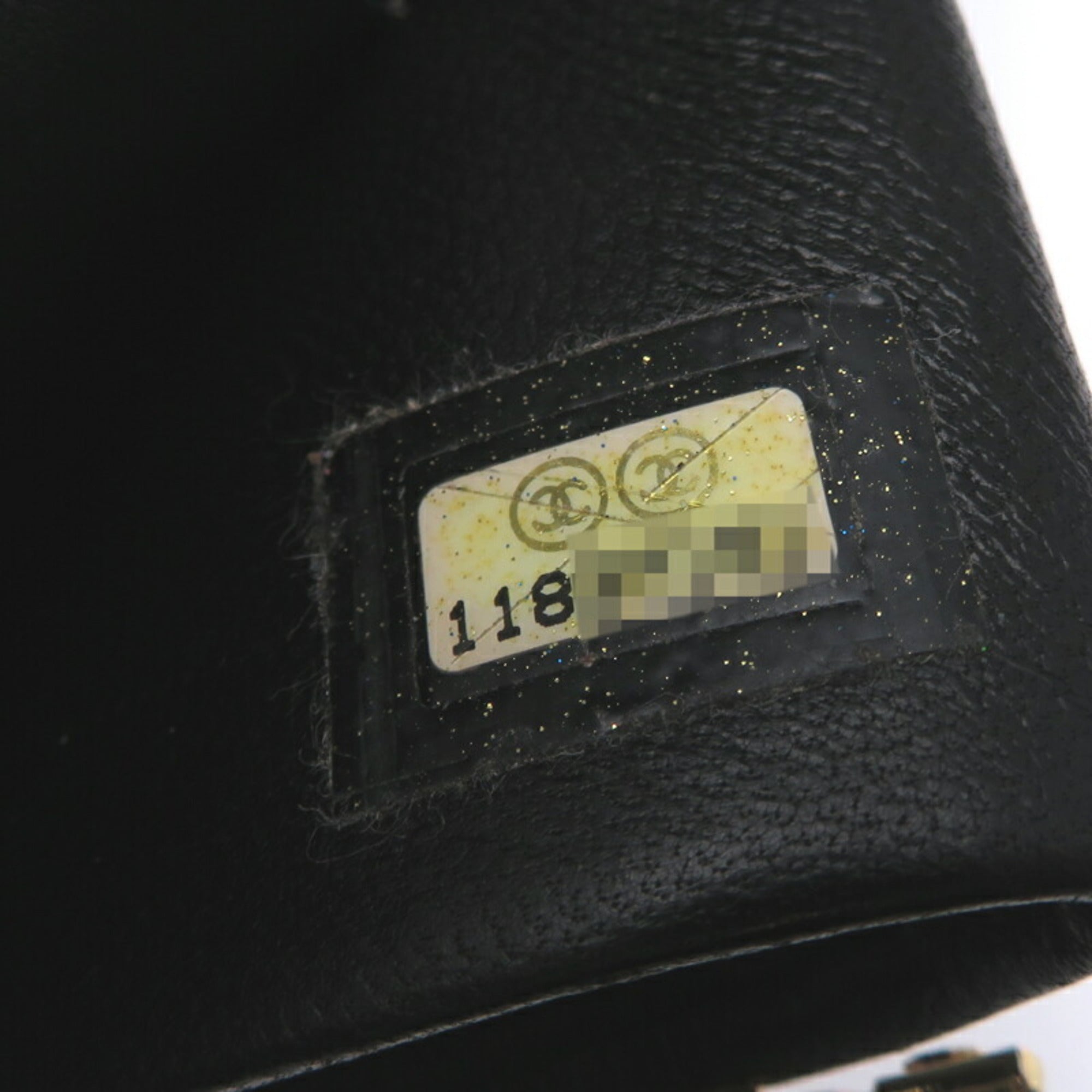 Chanel Black Grained Calfskin Long Wallet (Bi-Fold)