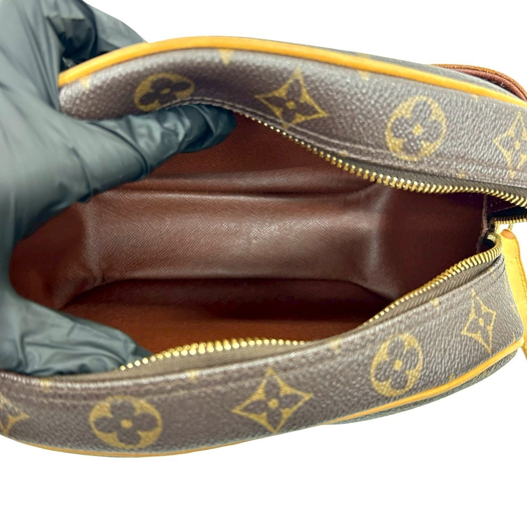 Louis Vuitton Brown Leather Pvc Pochette Shoulder Bag