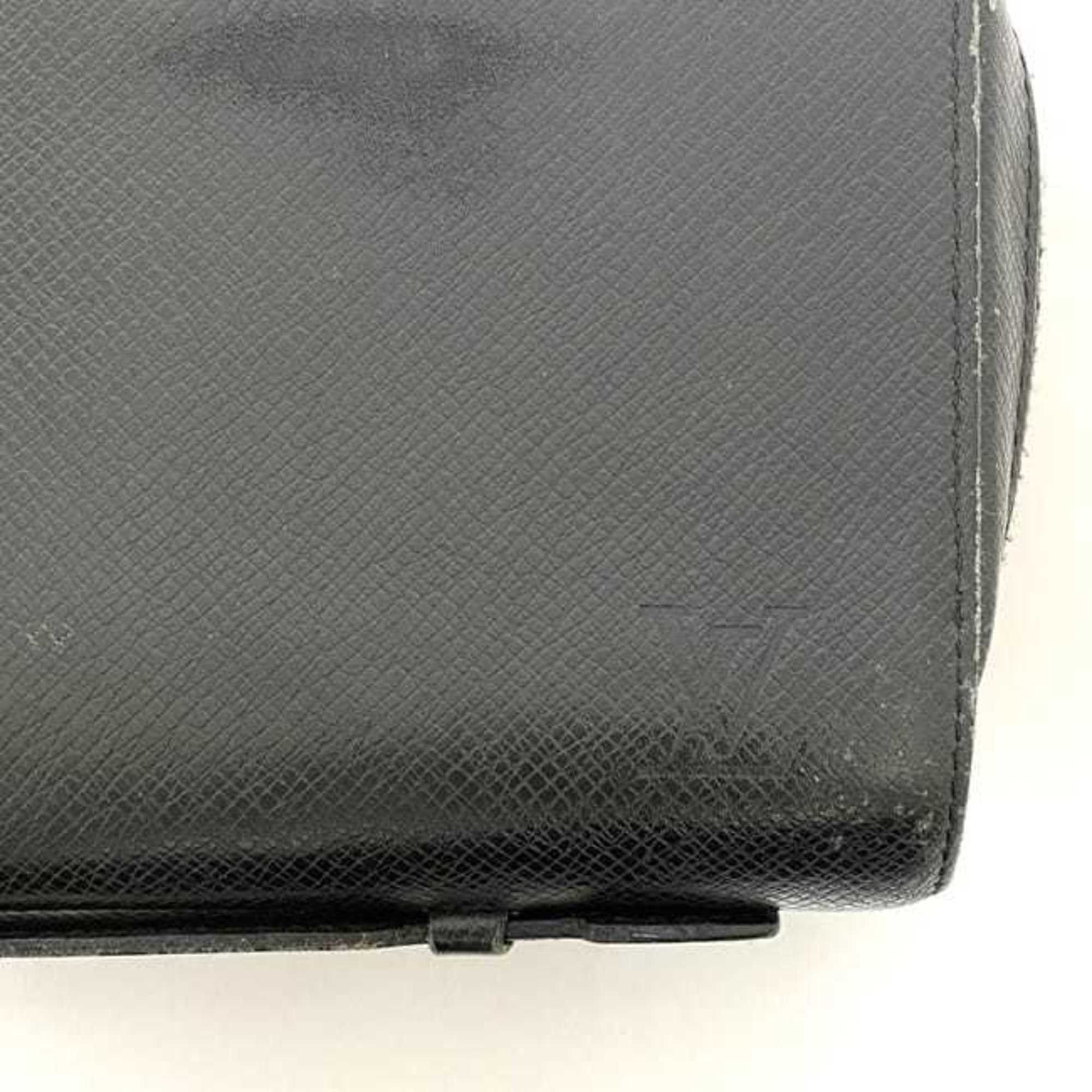 Louis Vuitton Ardoise Black Taiga Leather Long Wallet