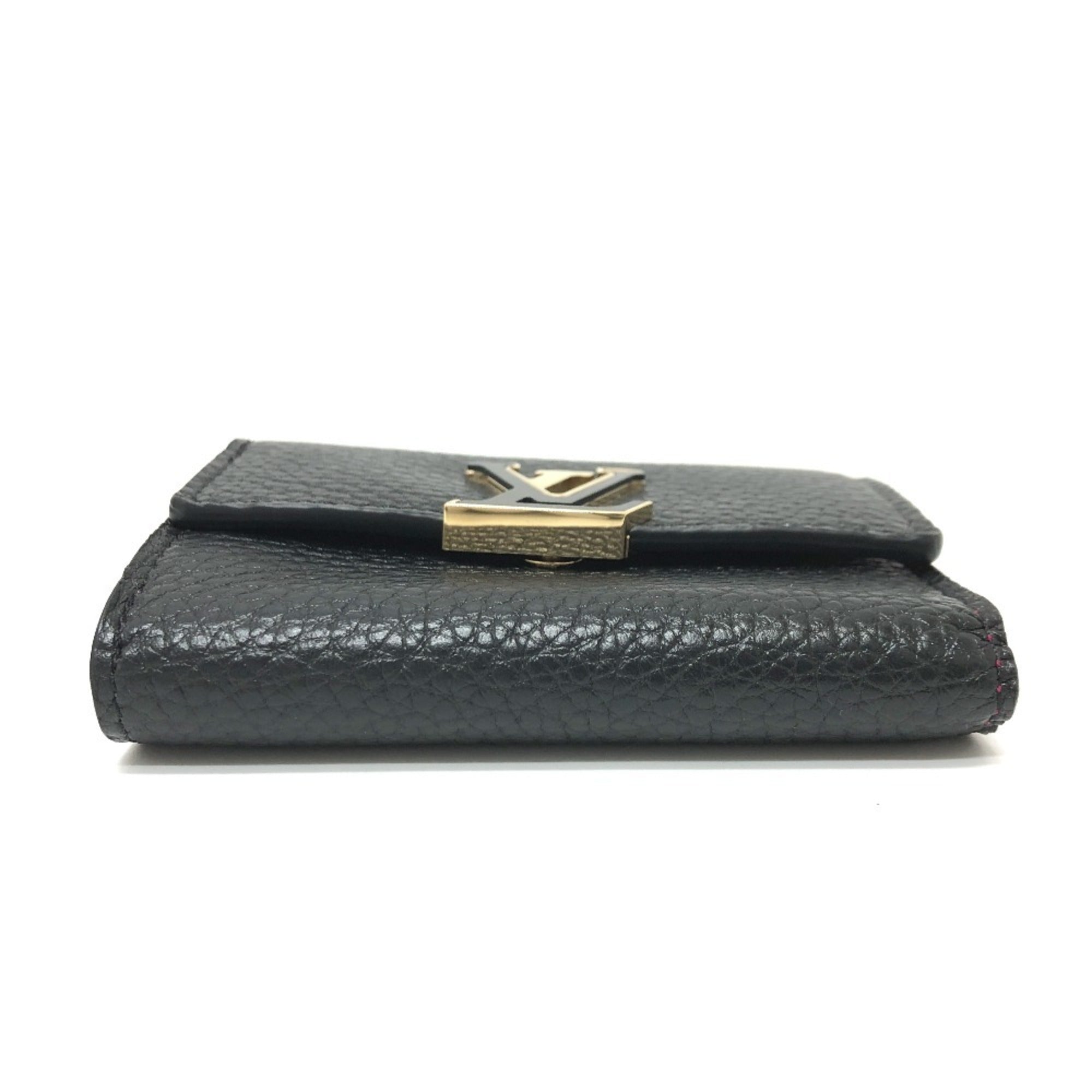 Louis Vuitton Bicolor Black Noir Pink Leather Coin Purse/Coin Case