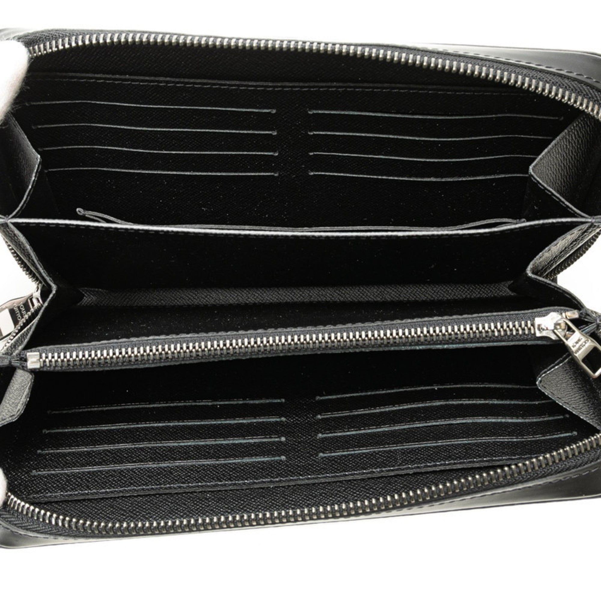 Louis Vuitton Black Pvc Leather Long Wallet