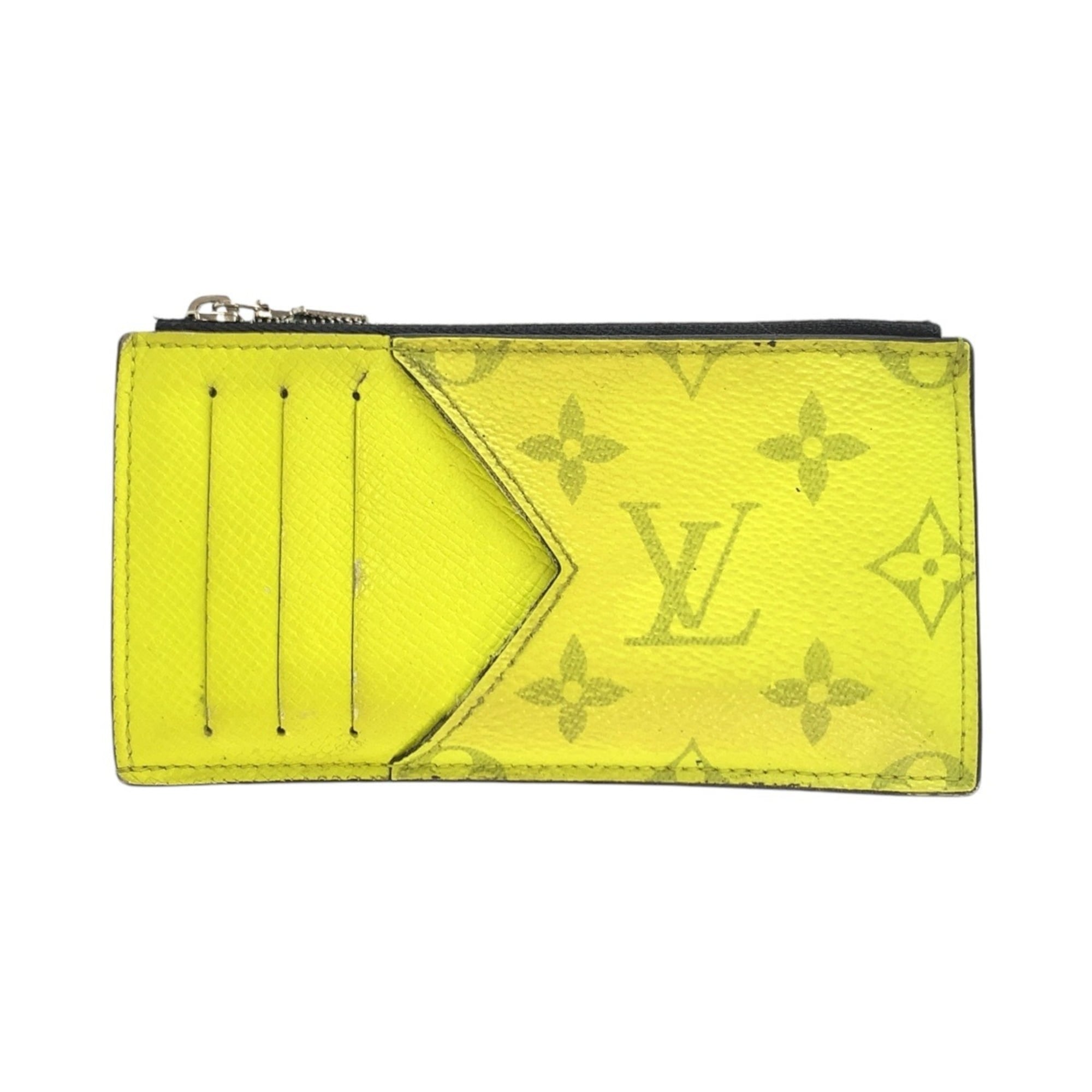 Louis Vuitton Taigarama Jaune Yellow Pvc Coin Purse/Coin Case