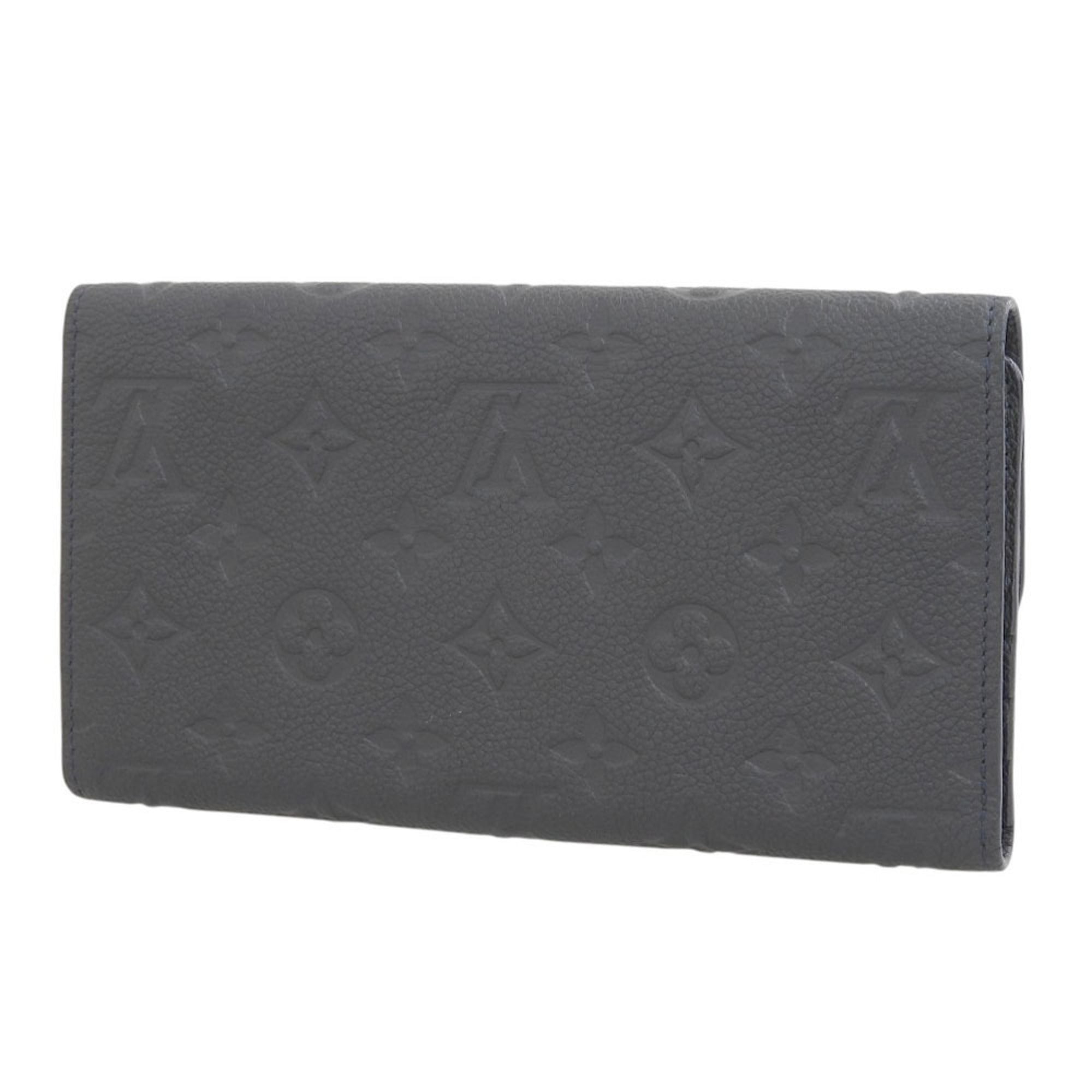 Louis Vuitton Infini Navy Monogram Empreinte Long Wallet (Tri-Fold)