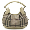 Burberry Brown Grayish Pvc Leather Shoulder Bag