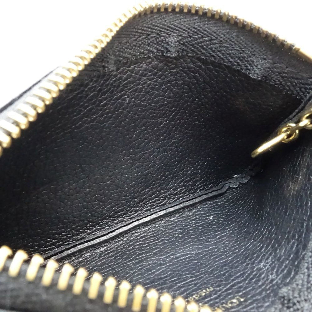 Louis Vuitton Monogram Empreinte Beige Black Leather Coin Purse/Coin Case