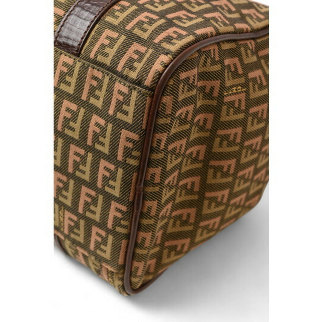Fendi Zucca Khaki Brown Zucca Canvas Handbag